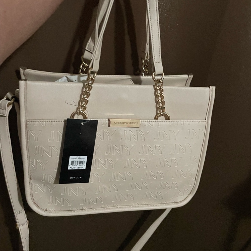 Jones New York Cream Tote Bag